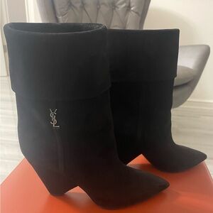 Yves Saint Laurent Black Heeled Boots